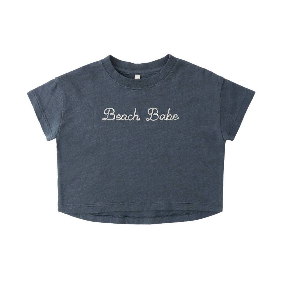 NEW RYLEE + CRU girl's boxy tee in beach babe